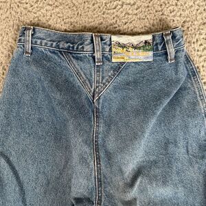 Vtg Rockies Jeans Womens Wear Sz 25/2 Blue 1980s Bare Back USA High Rise